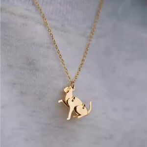 14K Gold Domestic House Cat “3 Dimensional Puzzle” Pendant Necklace
